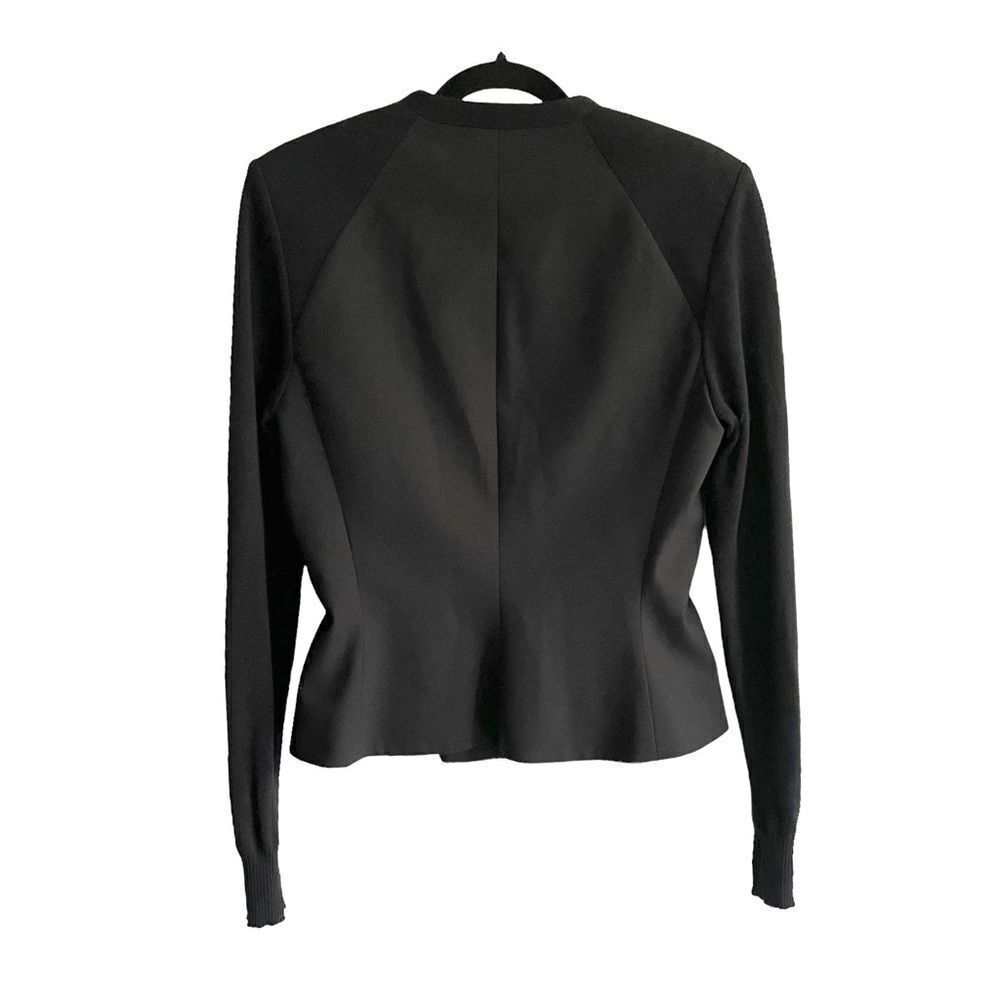 BALENCIAGA Paris Tailored Button Front Blazer Jacket Wool Silk Black 38 - Picture 9 of 10